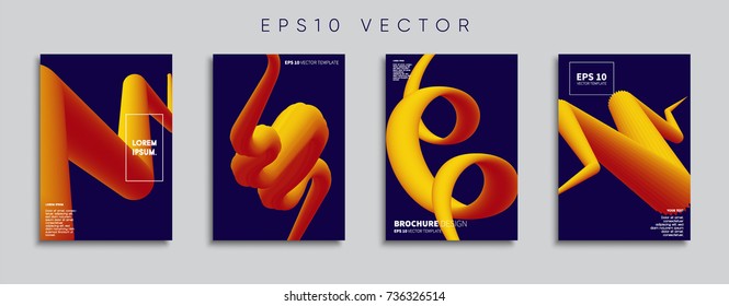 Minimal Vector cover designs. Future Poster templates.