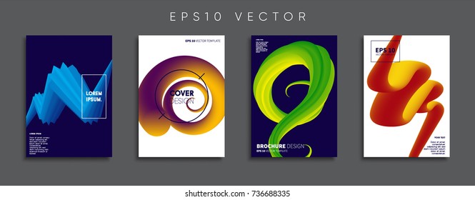 Minimal Vector cover designs. Future Poster templates.