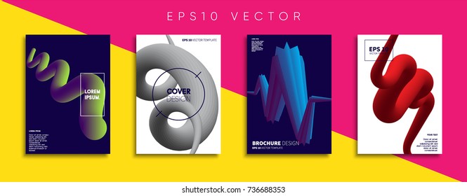 Minimal Vector cover designs. Future Poster templates.