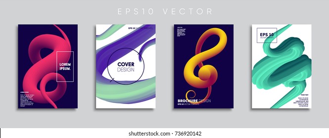 Minimal Vector cover designs. Future Poster templates.