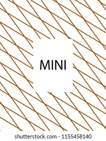 Minimal vector cover. Linear striped template for printing. Flat geometric backdrop design. Yellow Mustard Gold abstract banner Minimal flyer template. Banner design in simple colors. Vector cover.