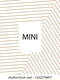 Minimal vector cover. Linear striped template for printing. Flat geometric backdrop design. Yellow Mustard Gold banner template Lines Stripes poster. Cover design in Black Gold White. Eps10 banner