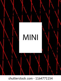 Minimal vector cover. Linear striped template for printing. Flat geometric backdrop design. Black Red White abstract banner. Cover print template. Rich Scarlet Burgundy cover design. Eps10 banner