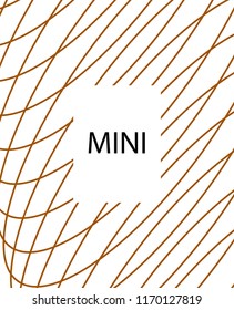Minimal vector cover. Linear striped template for printing. Flat geometric backdrop design. Yellow Mustard Gold graphic layout. Minimal flyer template. Minimal geometry cover design. Eps10 banner