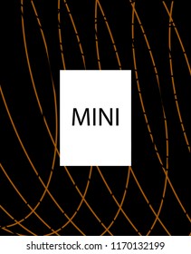 Minimal vector cover. Linear striped template for printing. Flat geometric backdrop design. Black Mustard Gold abstract banner. Lines Stripes poster. Cover design in Black Gold White. Eps10 banner
