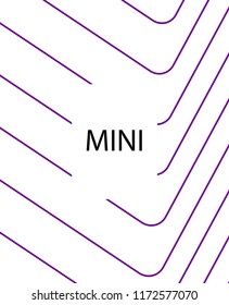 Minimal vector cover. Linear striped template for printing. Flat geometric backdrop design. Black Purple White graphic layout. Lines Stripes poster. Violet purple vibe print design. Eps10 banner