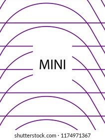 Minimal vector cover. Linear striped template for printing. Flat geometric backdrop design. Black Purple White banner template. Minimal flyer template. Minimal geometry cover design. Abstract cover