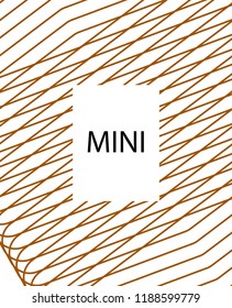 Minimal vector cover. Linear striped template for printing. Flat geometric backdrop design. Yellow Mustard Gold banner template Cover print template. Minimal geometry cover design. Abstract cover