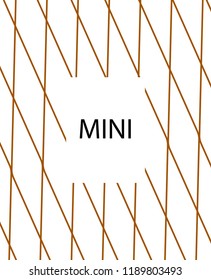 Minimal vector cover. Linear striped template for printing. Flat geometric backdrop design. Yellow Mustard Gold banner template Minimal flyer template. Cover design in Black Gold White. Vector cover.