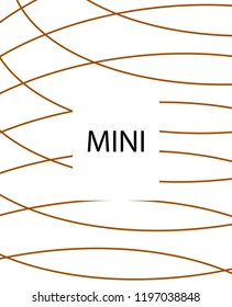Minimal vector cover. Linear striped template for printing. Flat geometric backdrop design. Yellow Mustard Gold banner template Minimal flyer template. Banner design in simple colors. Eps10 banner