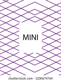 Minimal vector cover. Linear striped template for printing. Flat geometric backdrop design. Black Purple White graphic layout. Lines Stripes poster. Banner design in simple colors. Eps10 banner