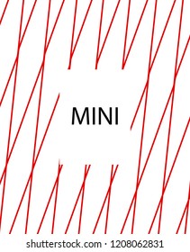 Minimal vector cover. Linear striped template for printing. Flat geometric backdrop design. Black Red White abstract banner. Minimal flyer template. Rich Scarlet Burgundy cover design. Eps10 banner