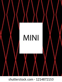 Minimal vector cover. Linear striped template for printing. Flat geometric backdrop design. Black Red White graphic layout. Lines Stripes poster. Rich Scarlet Burgundy cover design. Eps10 banner