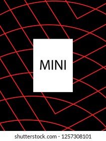 Minimal vector cover. Linear striped template for printing. Flat geometric backdrop design. Black Red White graphic layout. Lines Stripes poster. Rich Scarlet Burgundy cover design. Abstract cover