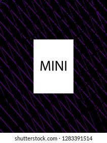 Minimal vector cover. Linear striped template for printing. Flat geometric backdrop design. Black Purple White abstract banner. Lines Stripes poster. Minimal geometry cover design. Vector cover.