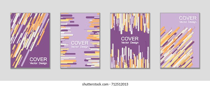 Minimal vector cover page layout. Vector minimalist brochure geometric templates, modern rounded shapes tech pattern composition, dynamic background. Creative trendy colors tech cover backgrounds. 