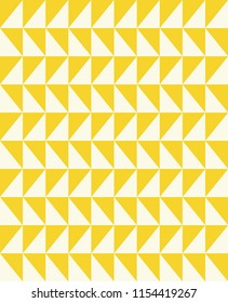 Minimal vector cover. Triangles linear banner print template. Flat geometric backdrop design. White Gold vintage poster. Minimal banner in retro colors. Endless vector. Mustard Gold Cream White Vibe