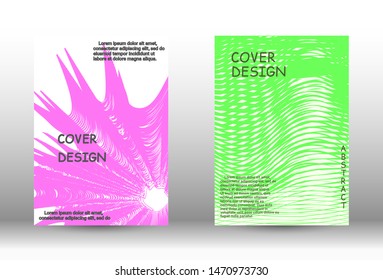 Minimal vector coverage. Abstract cover with the effect of movement and distortion. Trendy geometric patterns. EPS10 Vector Design.