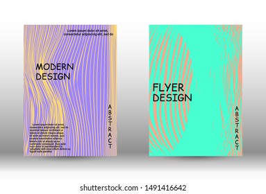 Minimal vector coverage. Abstract cover with the effect of movement and distortion. Trendy geometric patterns. EPS10 Vector Design.