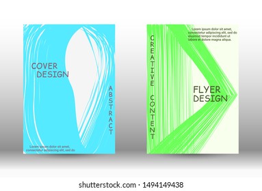 Minimal vector coverage. Abstract cover with the effect of movement and distortion. Trendy geometric patterns. EPS10 Vector Design.