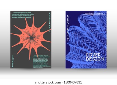 Minimal vector coverage. Abstract cover with the effect of movement and distortion. Trendy geometric patterns. EPS10 Vector Design.