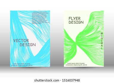 Minimal vector coverage. Abstract cover with the effect of movement and distortion. Trendy geometric patterns. EPS10 Vector Design.