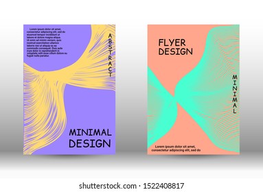 Minimal vector coverage. Abstract cover with the effect of movement and distortion. Trendy geometric patterns. EPS10 Vector Design.