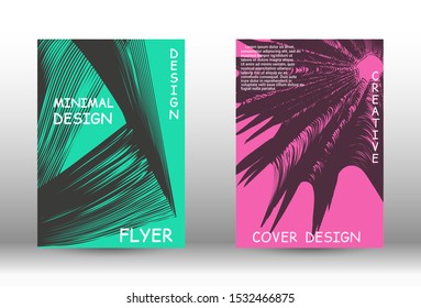 Minimal vector coverage. Abstract cover with the effect of movement and distortion. Trendy geometric patterns. EPS10 Vector Design.