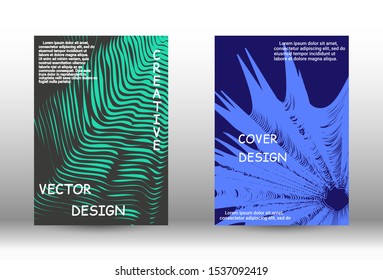 Minimal vector coverage. Abstract cover with the effect of movement and distortion. Trendy geometric patterns. EPS10 Vector Design.