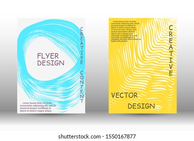 Minimal vector coverage. Abstract cover with the effect of movement and distortion. Trendy geometric patterns. EPS10 Vector Design.