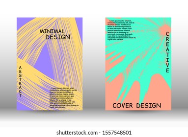 Minimal vector coverage. Abstract cover with the effect of movement and distortion. Trendy geometric patterns. EPS10 Vector Design.