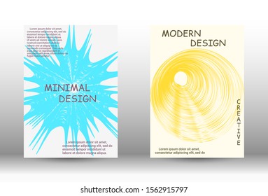 Minimal vector coverage. Abstract cover with the effect of movement and distortion. Trendy geometric patterns. EPS10 Vector Design.