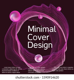 Minimal vector coverage. Cover design for electronic music festival.  Modern abstract music backgrounds. Sound flyer to create a fashionable abstract cover, banner, poster, booklet.