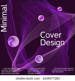 Minimal vector coverage. Cover design for electronic music festival.  Modern abstract music backgrounds. Sound flyer to create a fashionable abstract cover, banner, poster, booklet.