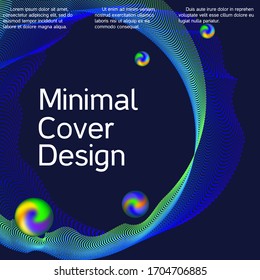 Minimal vector coverage. Cover design for electronic music festival.  Modern web template. Business , technology background. Music abstract composition.