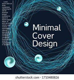  Cobertura vectorial mínima. Diseño de portada para el festival de música electrónica.  Plantilla web moderna. Negocio, experiencia tecnológica. Composición musical abstracta.