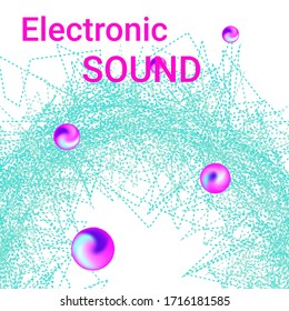 Minimal vector coverage. Cover design for electronic music festival.  Modern abstract music backgrounds. Sound flyer to create a fashionable abstract cover, banner, poster, booklet.