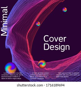 Minimal vector coverage. Cover design for electronic music festival.  Modern web template. Business , technology background. Music abstract composition.