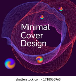 Minimal vector coverage. Cover design for electronic music festival.  Modern web template. Business , technology background. Music abstract composition.