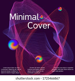 Minimal vector coverage. Cover design for electronic music festival.  Modern web template. Business , technology background. Music abstract composition.