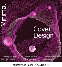 Minimal vector coverage. Cover design for electronic music festival.  Modern web template. Business , technology background. Music abstract composition.
