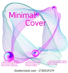 Minimal vector coverage. Cover design for electronic music festival.  Modern abstract music backgrounds. Sound flyer to create a fashionable abstract cover, banner, poster, booklet.