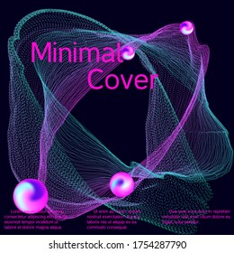 Minimal vector coverage. Cover design for electronic music festival.  Modern abstract music backgrounds. Sound flyer to create a fashionable abstract cover, banner, poster, booklet.