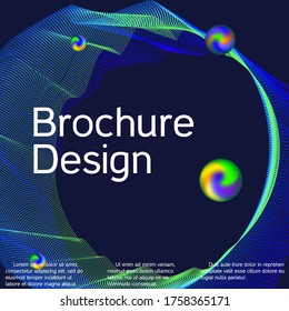 Minimal vector coverage. Cover design for electronic music festival.  Abstract sound wave. Cover layout template.