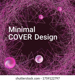 Minimal vector coverage. Cover design for electronic music festival.  Abstract sound wave. Cover layout template.