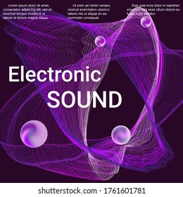 Minimal vector coverage. Cover design for electronic music festival.  Modern abstract music backgrounds. Sound flyer to create a fashionable abstract cover, banner, poster, booklet.