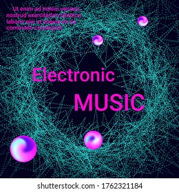 Minimal vector coverage. Cover design for electronic music festival.  Modern abstract music backgrounds. Sound flyer to create a fashionable abstract cover, banner, poster, booklet.