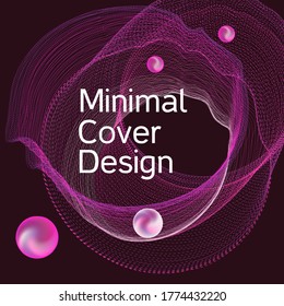 Minimal vector coverage. Cover design for electronic music festival.  Modern abstract music backgrounds. Sound flyer to create a fashionable abstract cover, banner, poster, booklet.