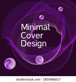 Minimal vector coverage. Cover design for electronic music festival.  Modern web template. Business , technology background. Music abstract composition.