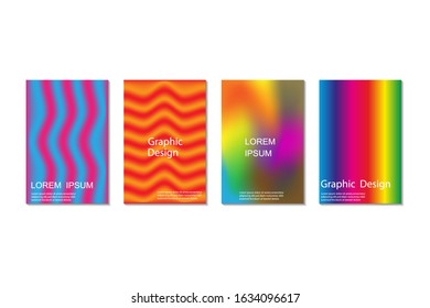 Minimal vector coverage. Set of modern abstract covers. Creative fluid backgrounds for designing fashionable abstract covers, banners, posters, and booklets.